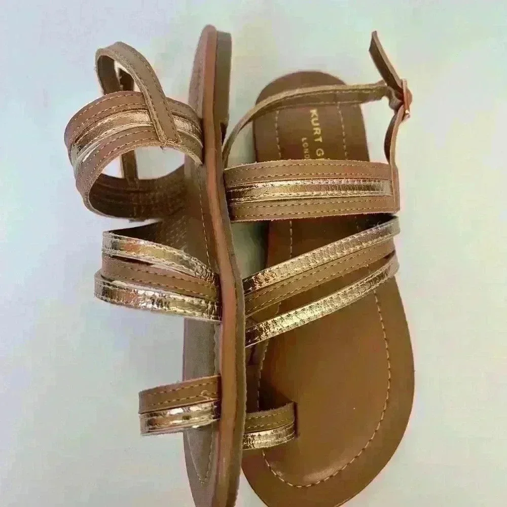 NEW! Kurt Geiger London Leather Mini Deliah Sandals